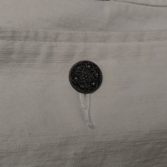 Christopher & Banks blazer jacket large brown embroidered stitching cream large - Picture 4 of 10